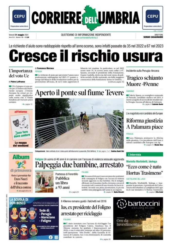 Prima-pagina-corriere umbria-del-2024-05-31